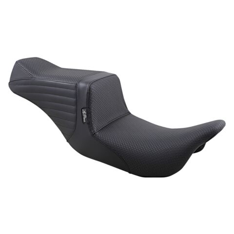Le Pera Tailwhip Basket Weave 2-Up Seat For Harley Touring 2008-2025