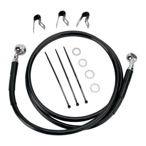 Drag Specialties Standard Length Front Brake Line Kit For Harley FLST/C/F 2000-2007