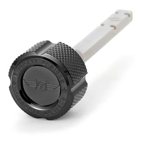 Figurati Designs Stainless Steel Knurled Magnetic Transmission Dipstick For Harley Touring 2017-2025