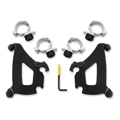 Memphis Shades Bullet Fairing Trigger-Lock Mount Kit For Indian Scout 2015-2025 Black [Open Box]