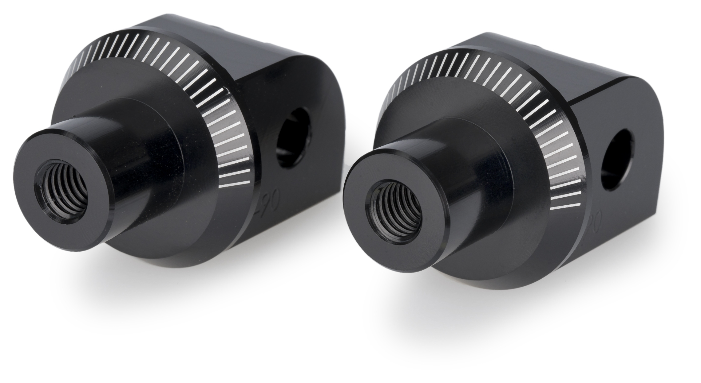 Puig Adjustable Footpeg Adaptors Rider Black - 20247N