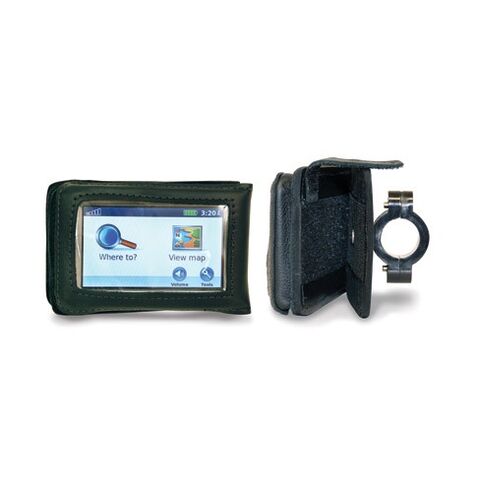 Leatherworks GPS Detachable Case For 1" Handlebars Black [Previously Installed]