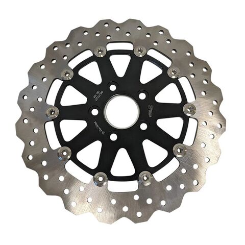 TC Bros 12.6" Oversized Profile Rear Floating Brake Rotor For Harley 1984-2026