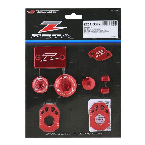 Zeta Billet Kit Honda CRF250L 2013-2020 Red [Open Box]