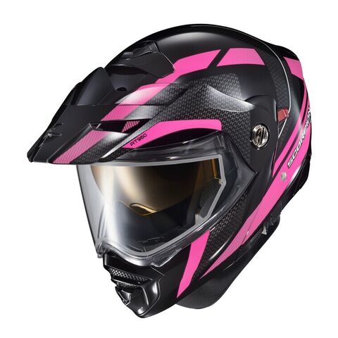 Scorpion EXO-AT960 Hicks Helmet - Electric Shield Black/Pink / MD [Blemished - Very Good]