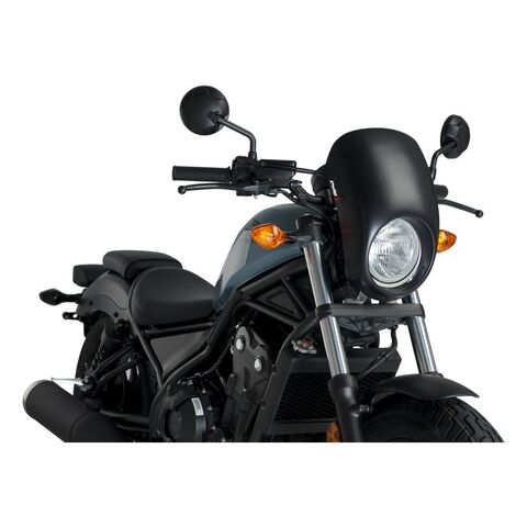 Puig Anarchy Semifaring Honda Rebel 500 2017-2019 Matte Black [Open Box]