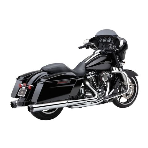 Cobra 4" NH Dual Cut Slip-On Mufflers For Harley Touring 2017-2026 Chrome [Open Box]