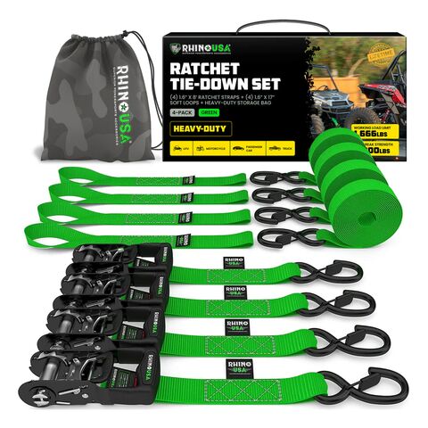 Rhino USA Heavy Duty Ratchet Tie-Downs