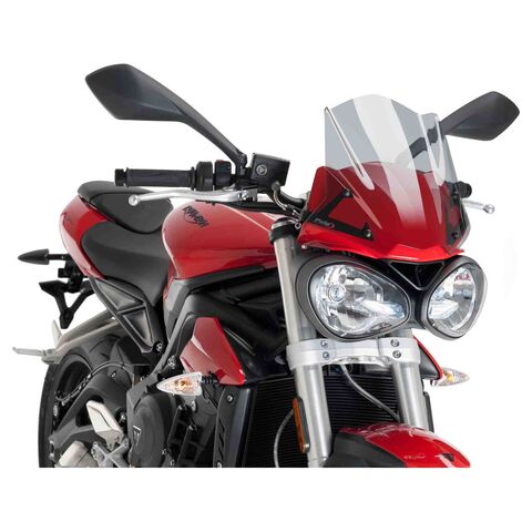 Puig Naked New Generation Windscreen Triumph Street Triple 765 S 2017-2019 Light Smoke [Previously Installed]