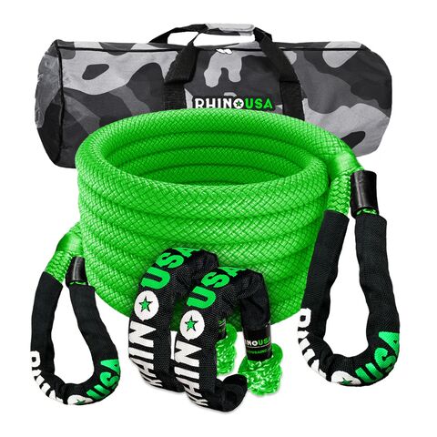 Rhino USA Kinetic Rope Recovery Kit w/Soft Shackles
