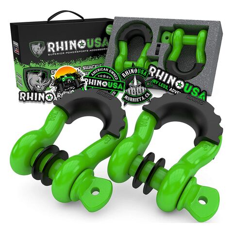 Rhino USA 3/4 Inch D-Ring Shackle Set