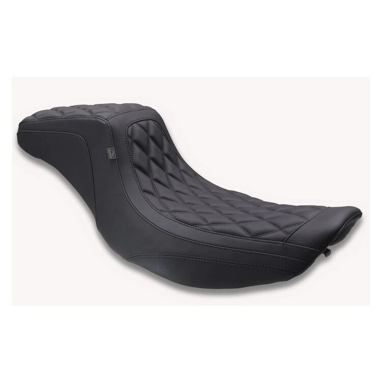 Mustang Squareback Double-Diamond Stitch Seat For Harley Touring 1997-2007