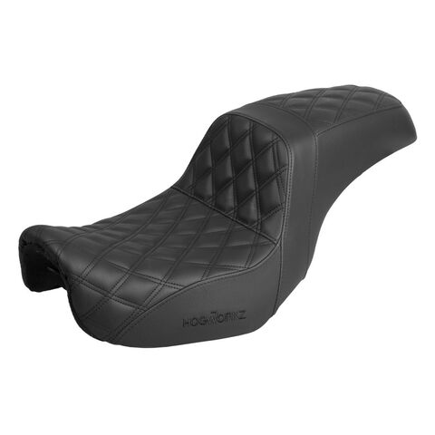 HogWorkz Rise Up Double Diamond Seat For Harley Dyna 2006-2017