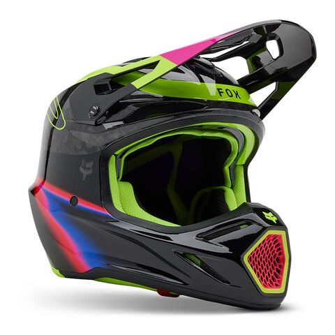 Fox Racing V3 RS Energy Helmet Black / XL [Open Box]