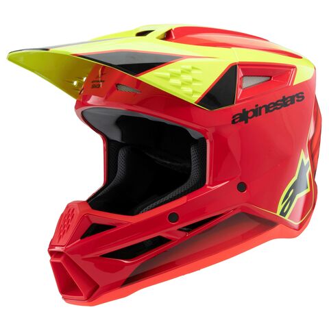 Alpinestars Youth SM3 Fray Helmet Red/Yellow/Black / Youth MD [Open Box]
