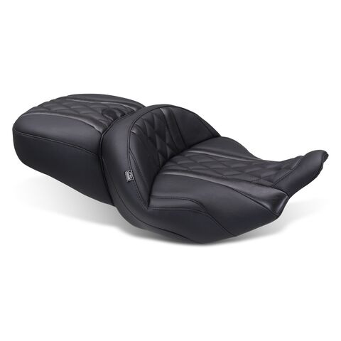 Mustang Super Touring Deluxe Diamond One-Piece 2-Up Seat For Harley FLHX / FLTRX 2023-2026