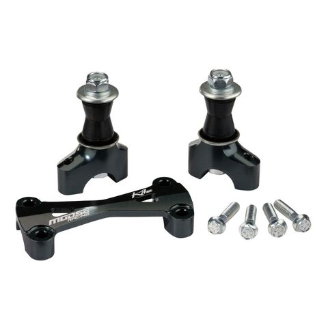 Moose Racing 1-1/8" Rubber Mounted Riser Kit With Bar Mount 40mm / Gun Metal/Grey [Open Box]