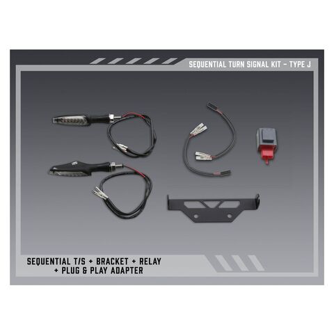 Yoshimura Sequential LED Signal Kit For V2 Fender Eliminator Kits Type J Yamaha Tenere 700 2021-2024