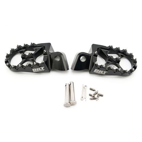 BILT FACTORY MX Foot Pegs Husqvarna / Gas Gas 125cc-501cc Black [Previously Installed]