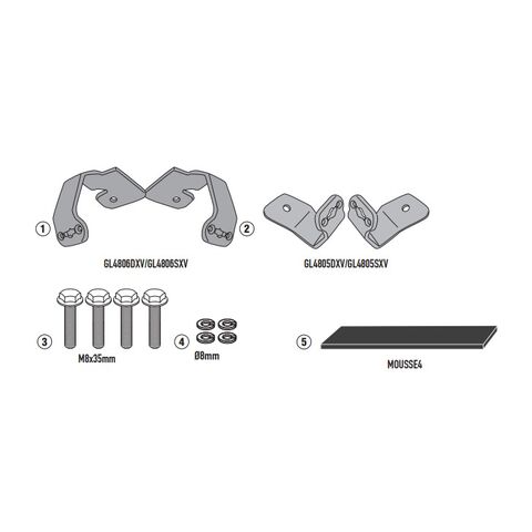 Givi 1192KIT Side Case Rack Mounting Kit Honda NC750X 2021-2024 [Incomplete]