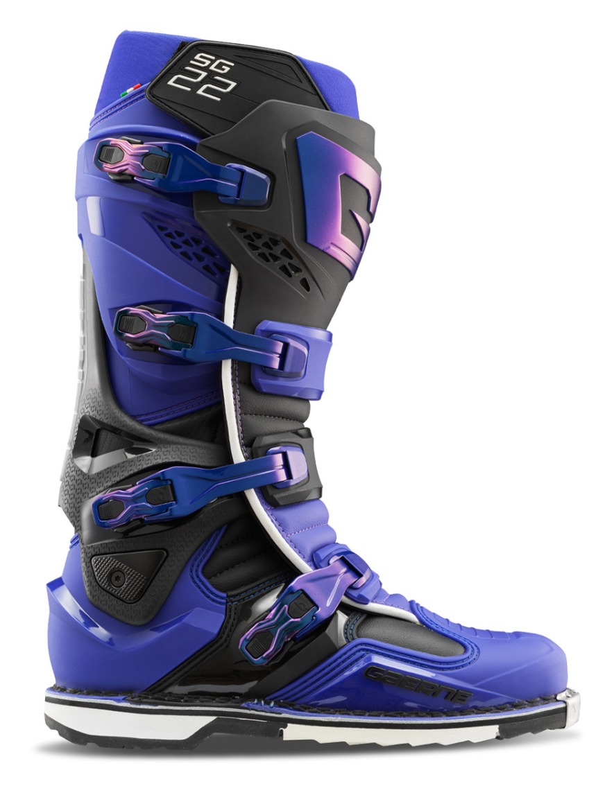 Gaerne SG 12 バイクブーツ 青 US8 26.5 Limited Edition Gaerne SG-12 Boots - Black/White/Carolina