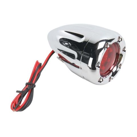 Arlen Ness LED Deep Cut Fire Ring Single-Function Marker Light For Harley Red / Chrome [Open Box]