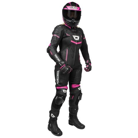Cortech Revo Sport Air Women's Race Suit Black/Pink / SM [Blemished - Very Good]