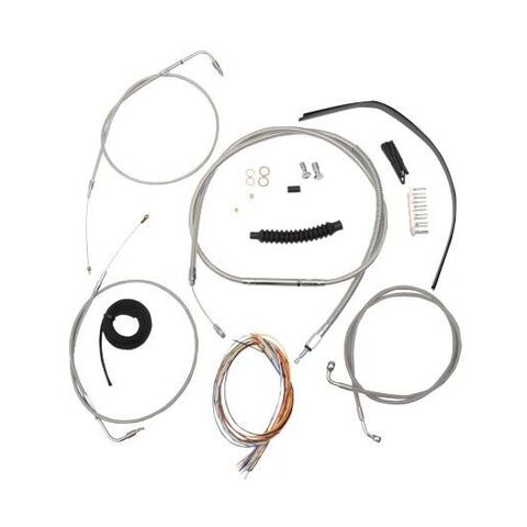 LA Choppers Handlebar Cable Brake Line And Wire Kit For Harley Dyna Wide Glide / Switchback 2012-2017 12"-14" Ape... [Previously Installed]