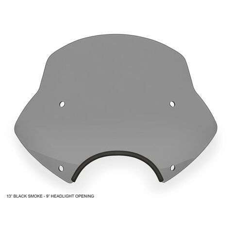 Memphis Shades Speed Demon Sportshield Black Smoke / 9" Headlight / 13" Height [Open Box]