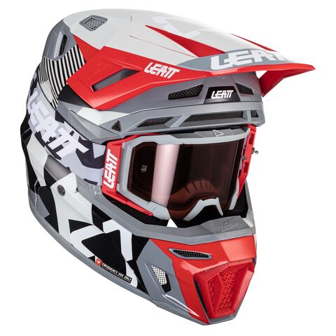 Leatt Moto 8.5 Composite V24 Helmet Kit Grey/Red / SM [Blemished - Very Good]