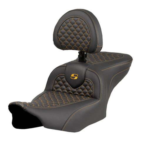 Saddlemen Roadsofa DS Dragon Scale 2-Up Seat For Harley Touring