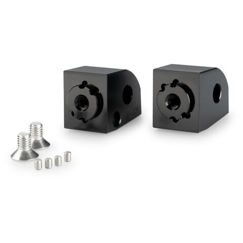 Puig Adjustable Passenger Footpeg Mounts Suzuki GSX-S1000GX Plus 2024-2025 Black [Open Box]