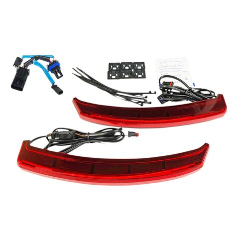 Custom Dynamics Low Profile Bagz Saddle Bag Lights For Indian Challenger / Pursuit 2020-2025 Red [Previously Installed]