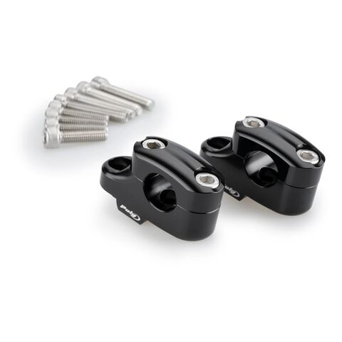 Puig Pullback Handlebar Risers 25mm Rise / Black [Open Box]