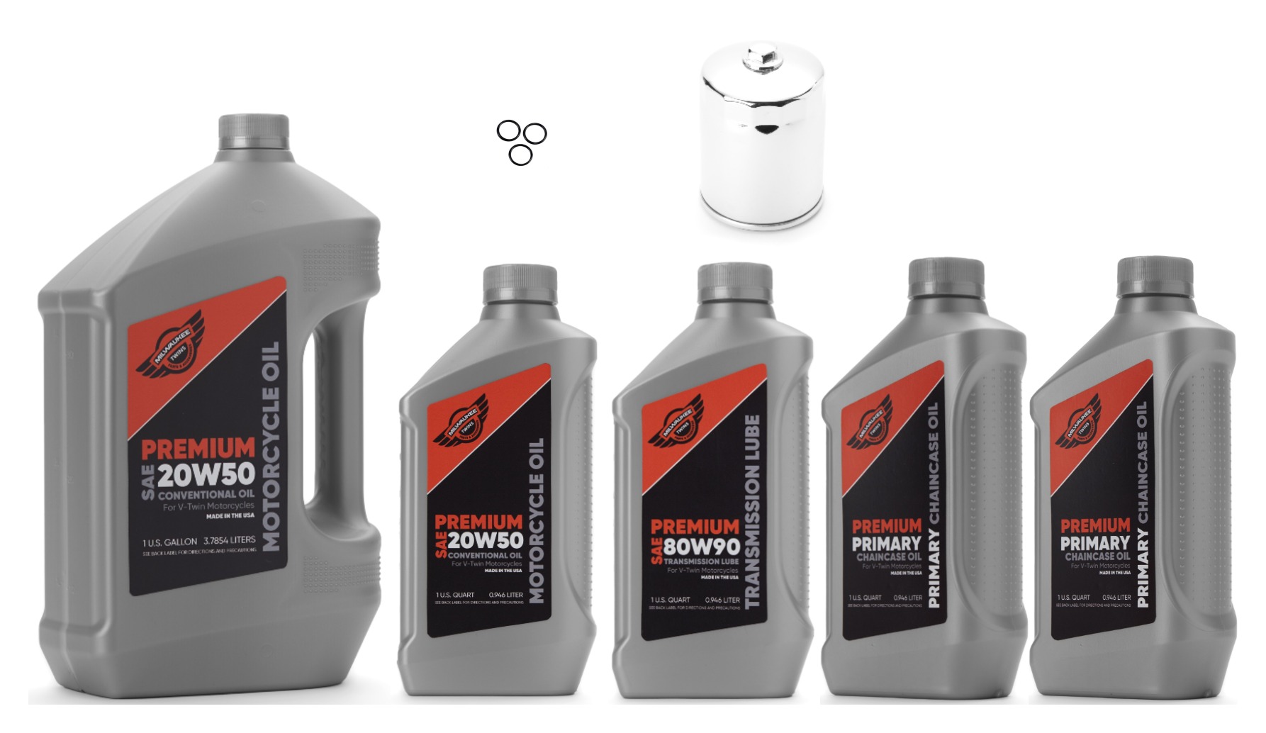 Milwaukee Twins Complete Oil Change Kit For Harley Milwaukee-Eight