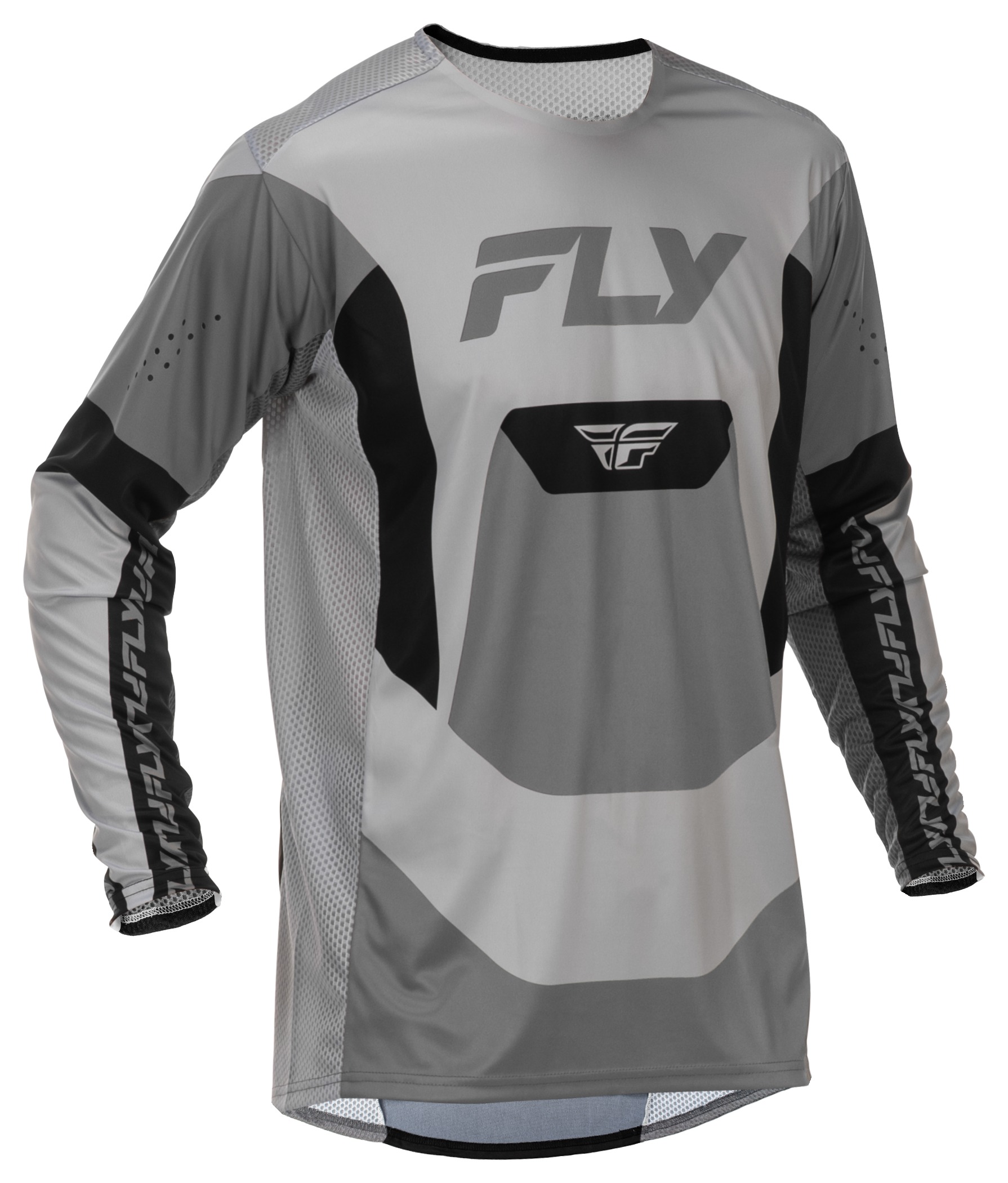 Fly Racing Jersey Kinetic Vector Black/White/Grey | Maciag Offroad