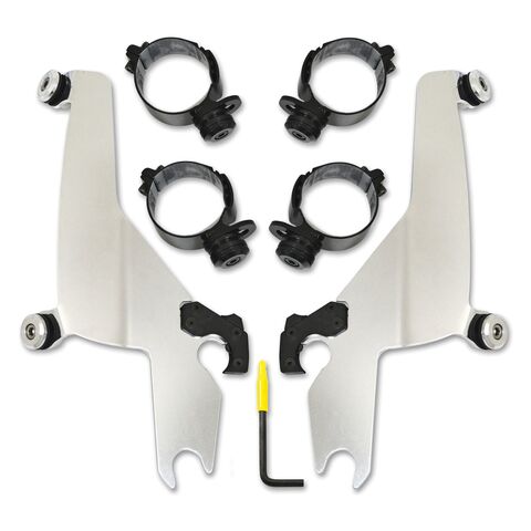 Memphis Shades Sportshield Trigger-Lock Mount Kit For Harley Softail FLSL 2018-2021 Polished [Open Box]