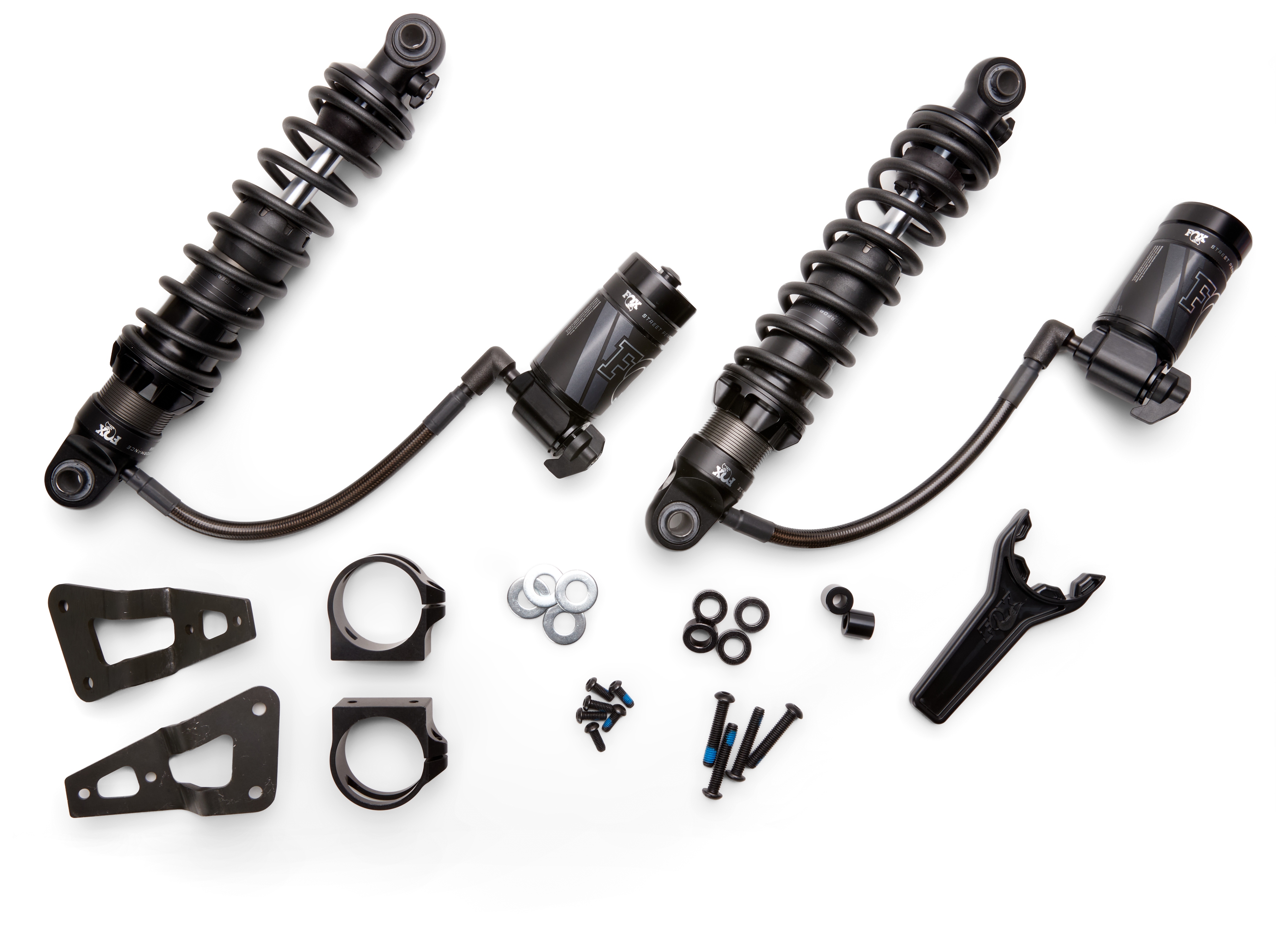 Fox Factory QS3-QSR Remote Reservoir Shocks For Harley Touring