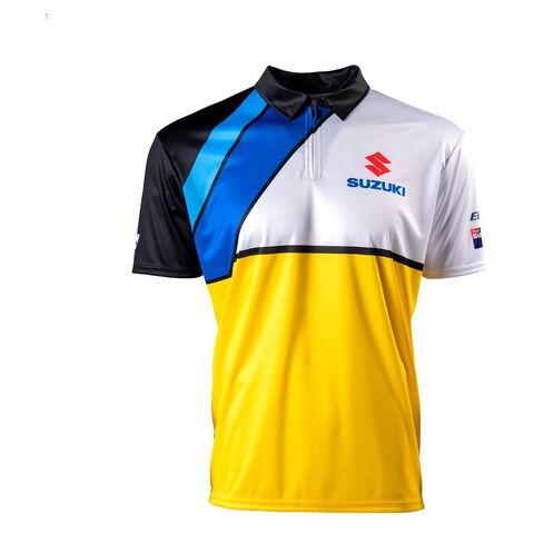 Factory Effex Suzuki Team Pit Shirt Yellow/Blue/White / XL [Open Box]