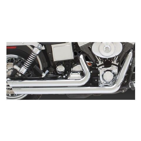 Vance & Hines Big Shots Staggered Exhaust For Harley Dyna 1991-2005 Chrome [Blemished - Very Good]