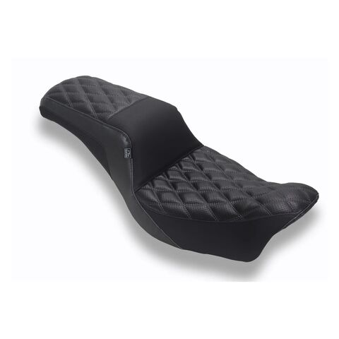 Mustang Squareback Double-Diamond Stitch Seat For Harley Dyna 2006-2017