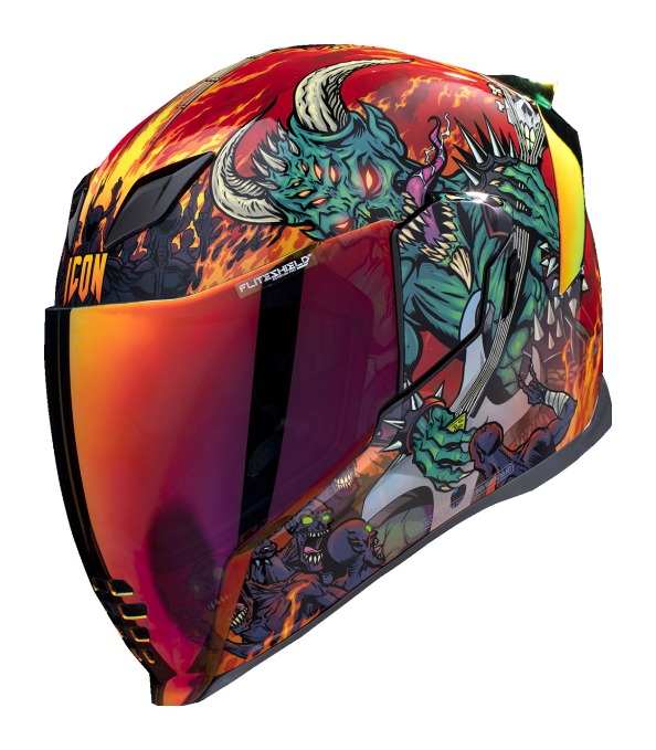 Qb1 Red Icon Airflite Qb1 Helmet ICON Airflite Blockchain Size S