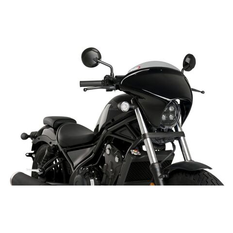 Puig Batwing SML Fairing Honda Rebel 500 2020-2025 Clear/Gloss Black / Sport [Previously Installed]