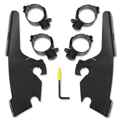 Memphis Shades Fats / Slim Trigger-Lock Mount Kit For Harley Softail FLSB / FXLRS 2018-2024 Black [Previously Installed]