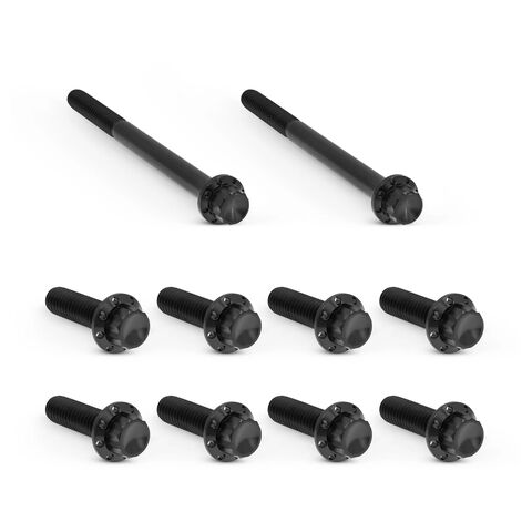 Arlen Ness 12-Point Titanium Transmission Side Cover & Trap Door Bolt Kit For Harley Touring 2017-2020