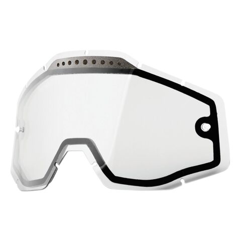 100% Racecraft / Accuri / Strata Replacement Dual Pane Vented Lens Clear [Open Box]