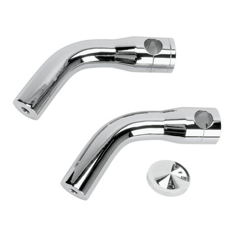 Accutronix 1" Pullback Risers For Harley 6" Tall With 3 1/2" Pullback / Chrome [Previously Installed]