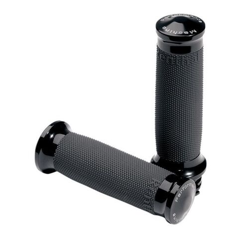 Performance Machine Contour Grips For Harley With Dual Cable Throttle Black [Blemished - Very Good]
