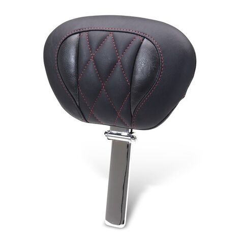 Mustang Super Touring Deluxe Diamond Driver Backrest For Harley FLHX / FLTRX 2023-2026 Dark Cherry Stitch [Previously Installed]