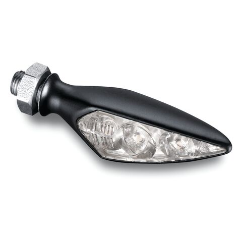 Kuryakyn by Kellermann Mini Micro Rhombus Turn Signal Smoked Amber Turn LEDs / Rear Right / Satin Bla... [Open Box]